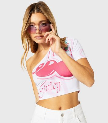 Click to view product details and reviews for Skinnydip White Cherry Juicy Logo Crop T Shirt New Look.