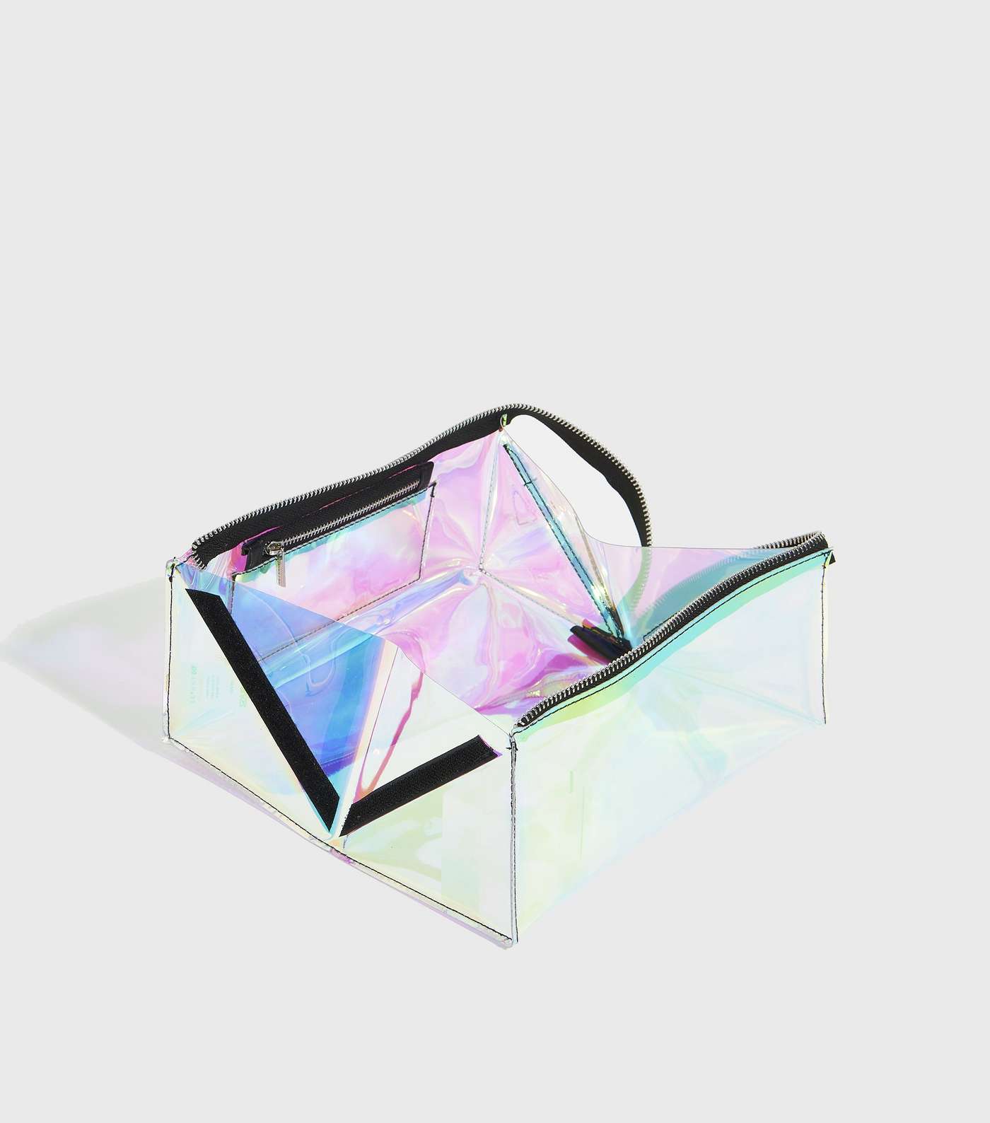 Skinnydip Multicoloured Holographic Makeup bag Image 4