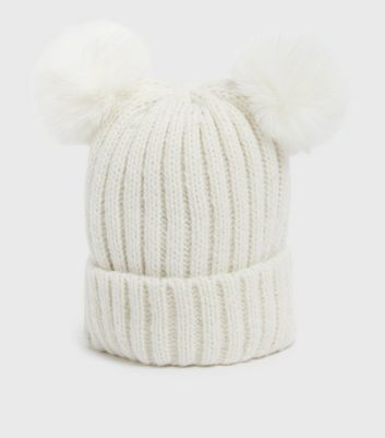 2 pom pom bobble hat
