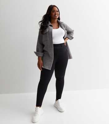 Curves Black Mid Rise Lift & Shape Emilee Jeggings
