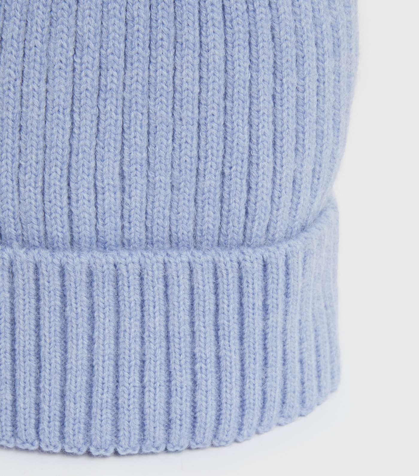 Girls Pale Blue Ribbed Beanie Image 3