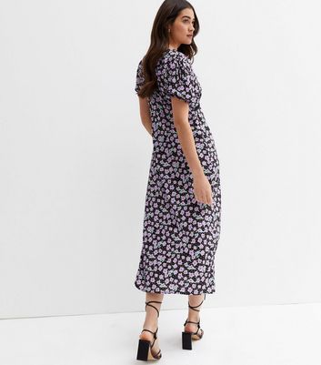 New look black ditsy floral clearance dress