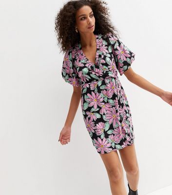 new look floral wrap dress