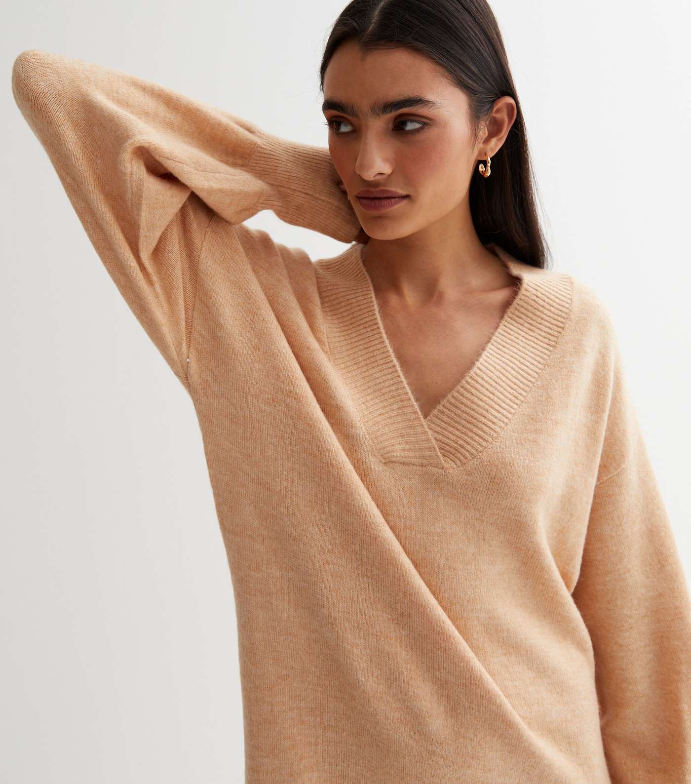 Urban Bliss Camel Relaxed Fit Midi Jumper Dress Image 2