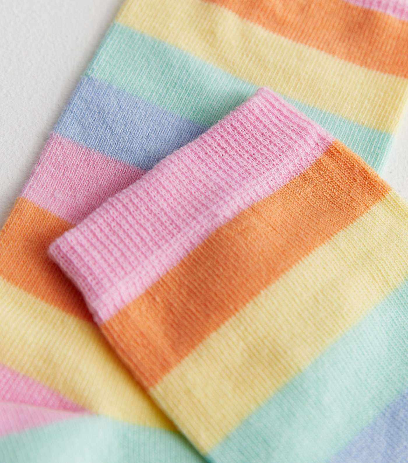 Multicoloured Stripe Socks Image 2