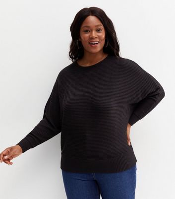 New look black ribbed cheap jumper