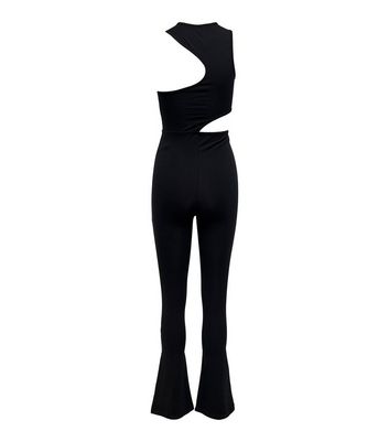 Damen Bekleidung NEON & NYLON Black Cut Out Flared Jumpsuit