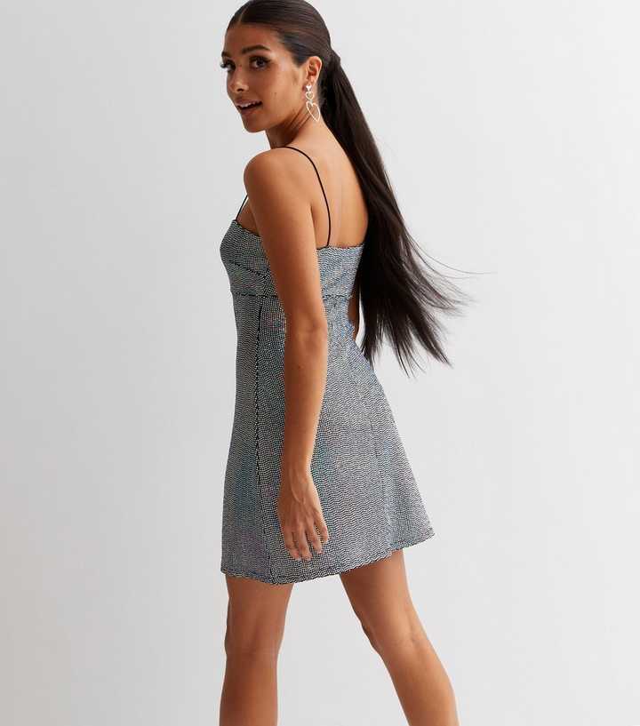 princess polly baby blue dress Black Sequin Cowl Neck Bodycon Mini Dress