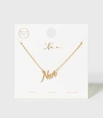 Gold Nan Pendant Gift Necklace