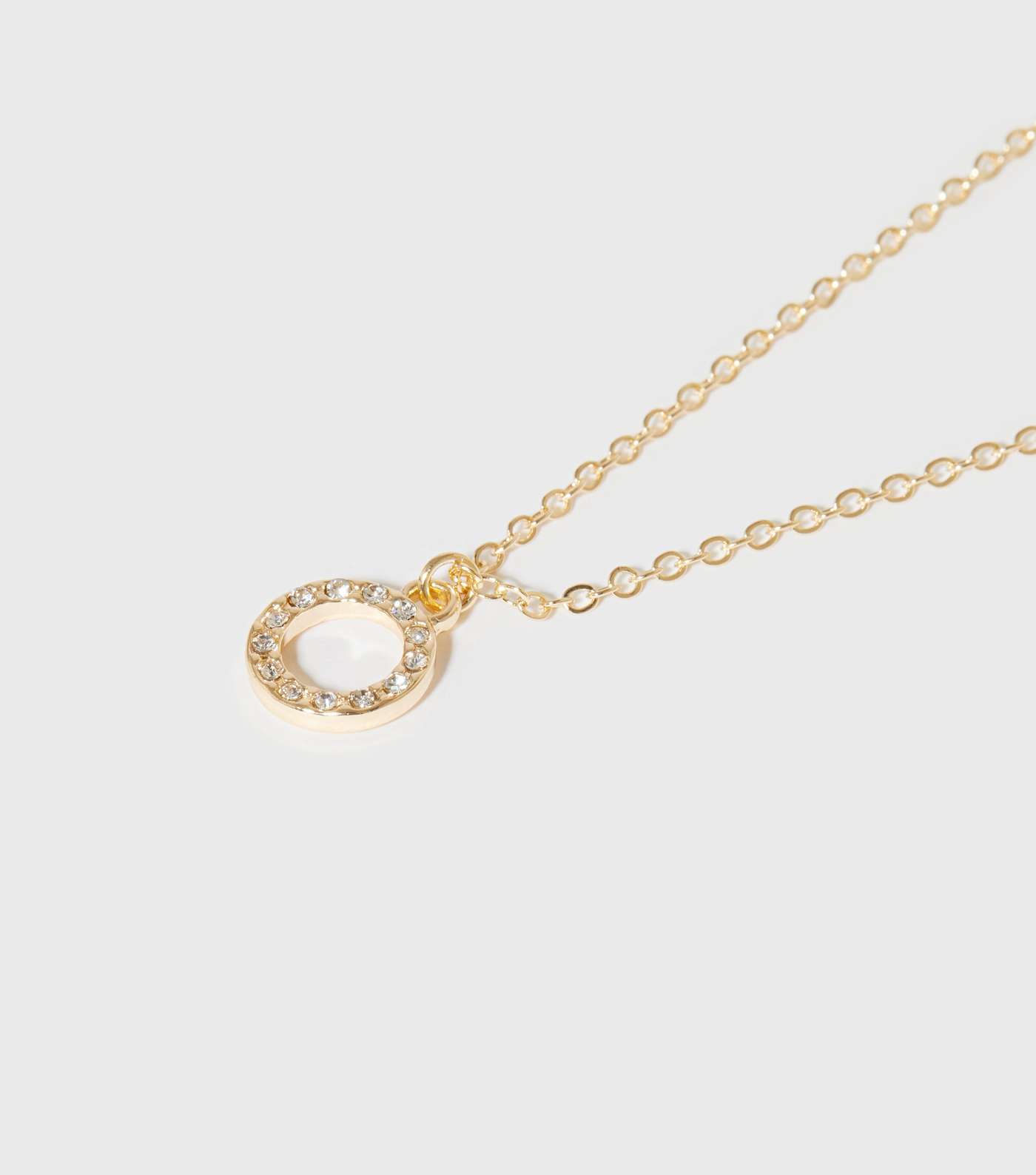 Gold Diamanté Pendant Auntie Gift Necklace Image 2