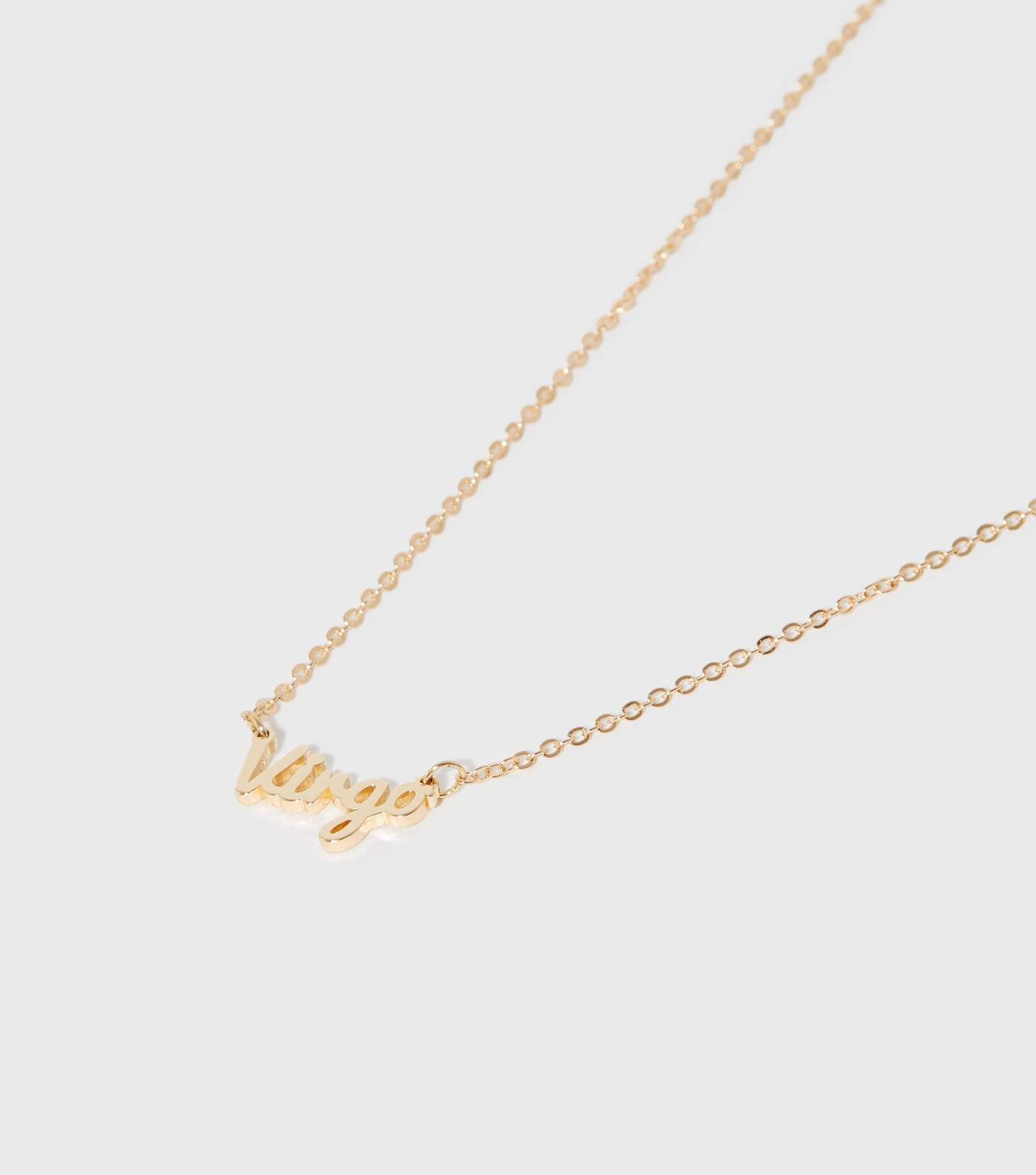 Gold Virgo Star Sign Pendant Necklace Image 2
