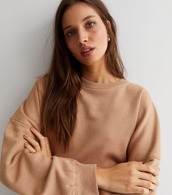 Camel colour sweatshirt sale