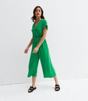 green button jumpsuit