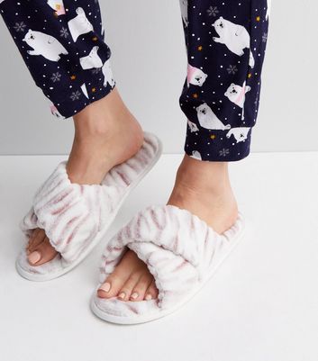 Ugg pink zebra online slippers