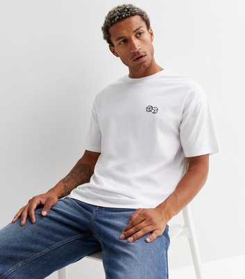 White Dice Embroidered T-Shirt