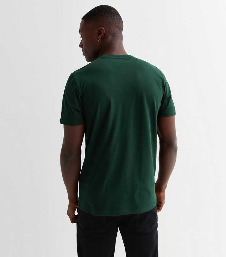 plain dark green t shirt