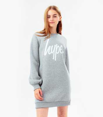 HYPE KIDS Pale Grey Logo Sweatshirt Dress