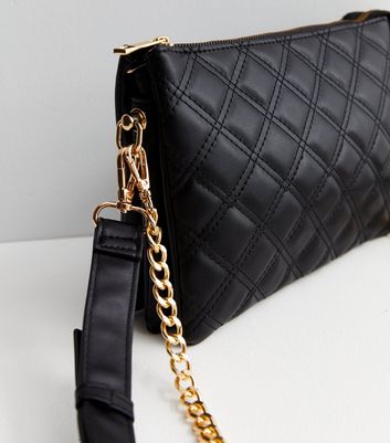 CLN, Bags, Quilted Boxcrossbody Bag In Black Gold