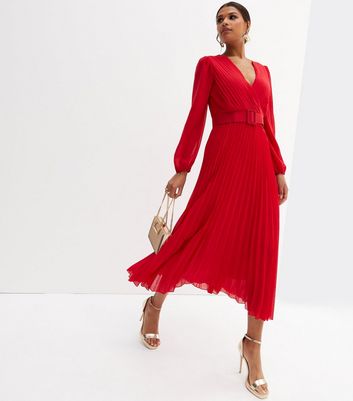 New look clearance red wrap dress