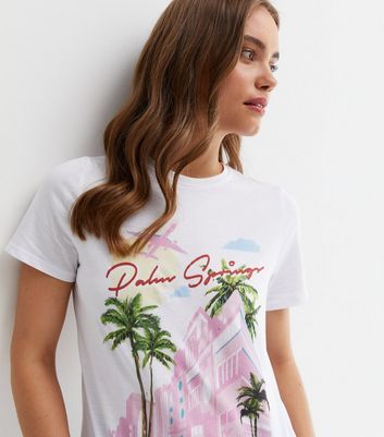 White Palm Springs Logo Short Sleeve T 
