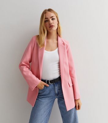 Pink blazer new on sale look