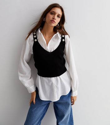 2 in 1 shirt online jumper womens new look