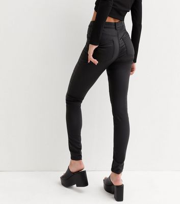 high rise black jeans