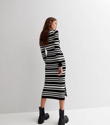 Her lip to Striped Midi Dress | angeloawards.com