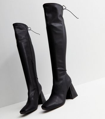 Over the knee block clearance boots