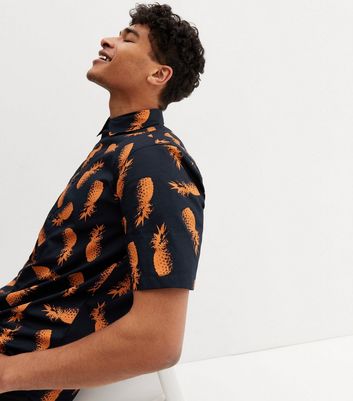 mens short sleeve pineapple shirt