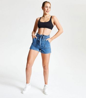 Urban Bliss Blue Denim Tie Waist Shorts 