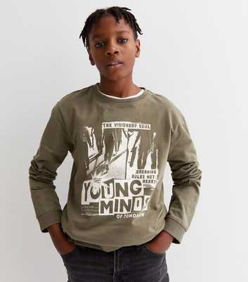 KIDS ONLY Khaki New York Logo Sweatshirt
