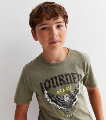 KIDS ONLY Khaki Eagle Print T-Shirt New Look