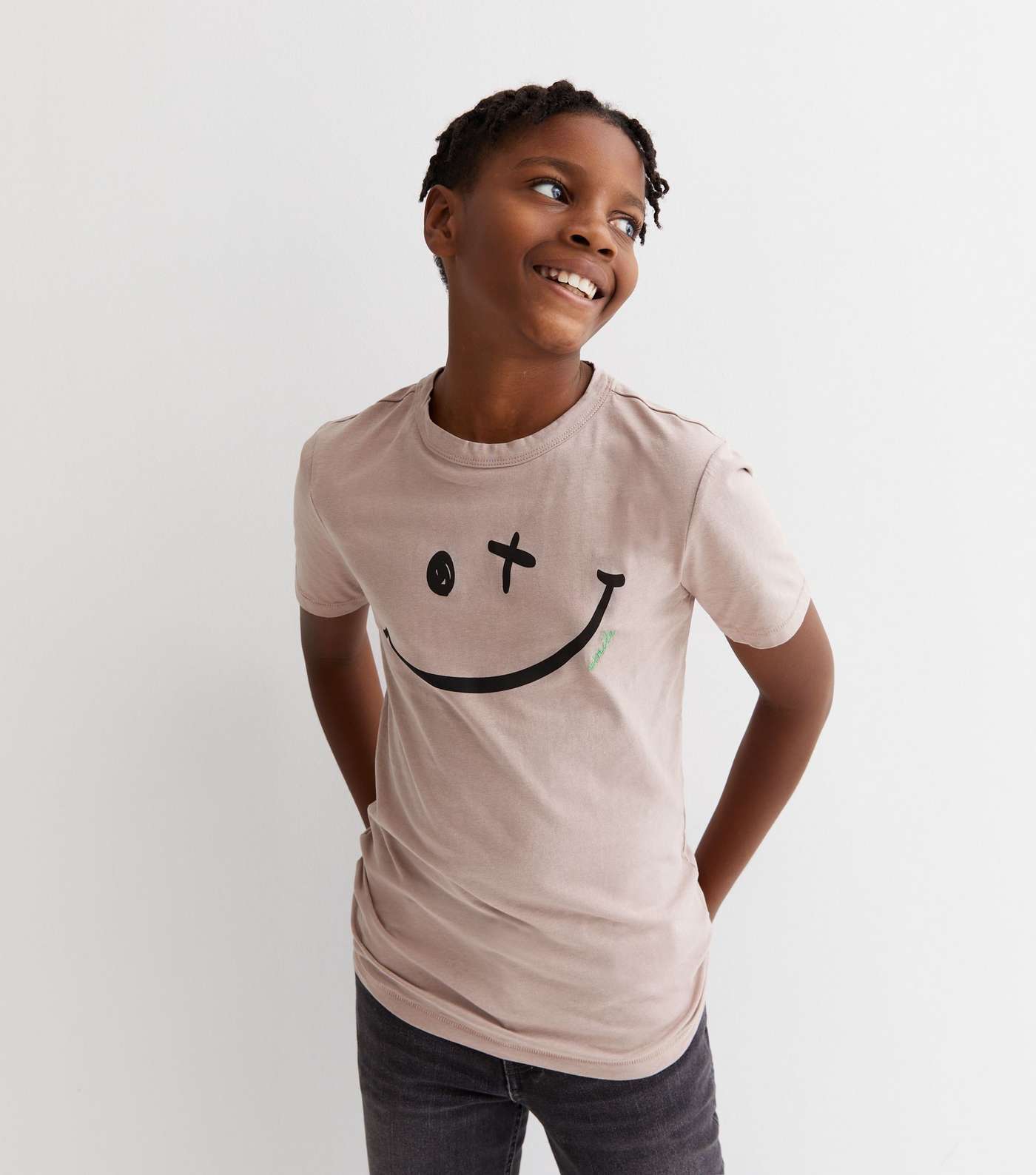 KIDS ONLY Mink Smile Face Logo T-Shirt Image 2