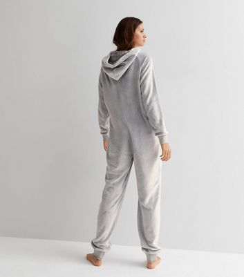 Womens grey 2025 fluffy onesie