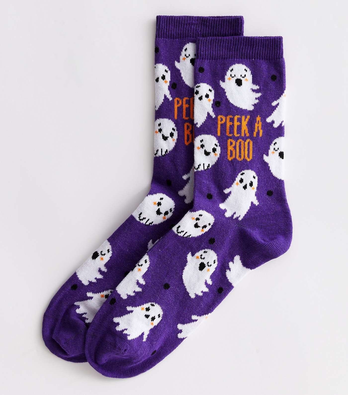 Dark Purple Ghost Peek A Boo Socks