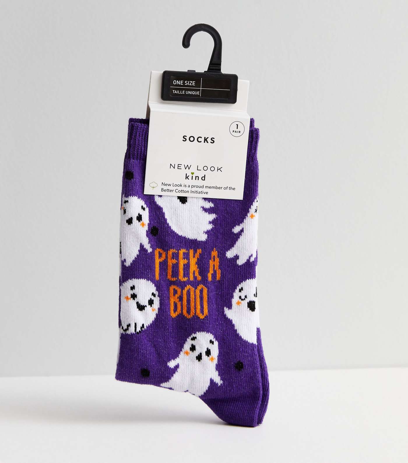 Dark Purple Ghost Peek A Boo Socks Image 3