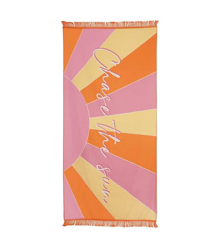 South Beach Pink Sunset Beach Towel