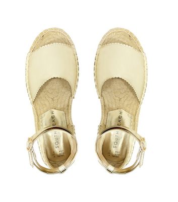 white and gold espadrilles