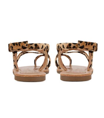 Animal print strappy clearance sandals