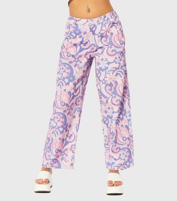 Skinnydip Blue Swirl Wide Leg Jeans 