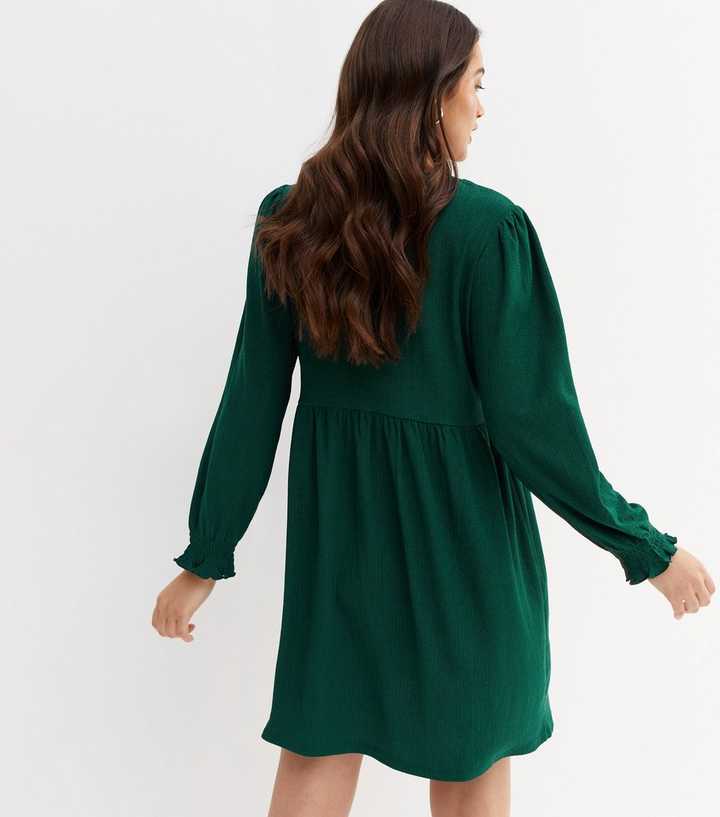 green emerald velvet dress Country Lush Terry Smocked Mini Dress main image 0
