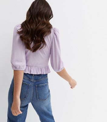 Lilac ruched top hotsell