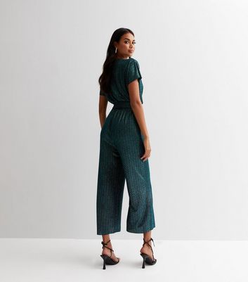 Green glitter jumpsuit on sale