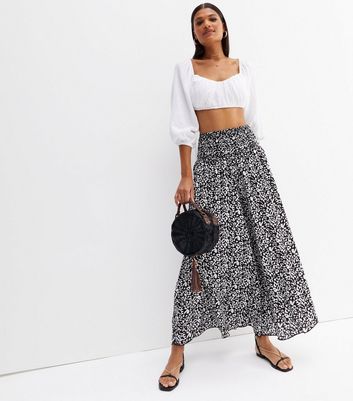 Cameo Rose Black Leopard Print Pleated 