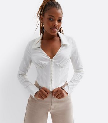 corset on white shirt