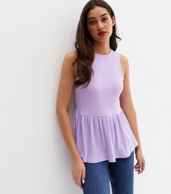 lilac peplum top