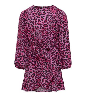 KIDS ONLY Pink Leopard Print Long 