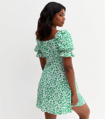 Damen Bekleidung Sunshine Soul Green Spot Square Neck Mini Dress Damen Bekleidung Sunshine Soul Green Spot Square Neck Mini Dress