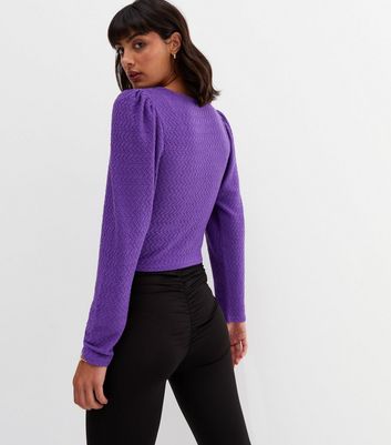 purple ruched top